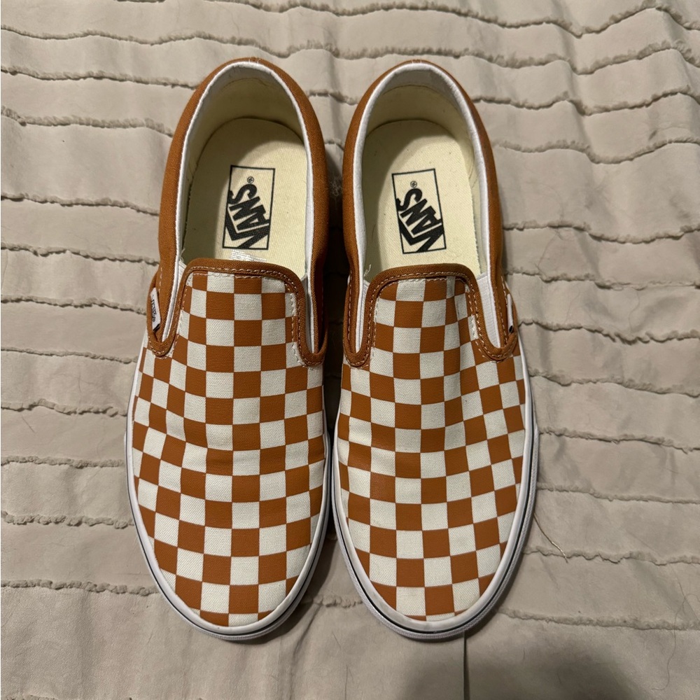 Rust/Terracotta Checkered Vans